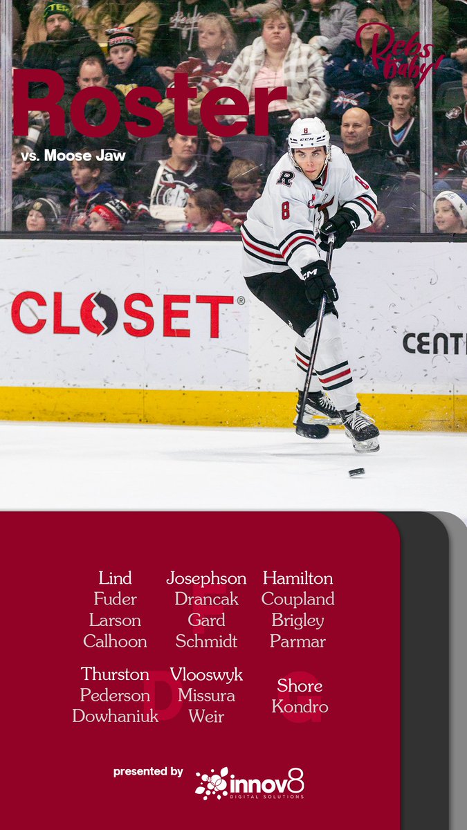 Here's how the Rebs look in Moose Jaw tonight!

#RDREBELS | #WHL