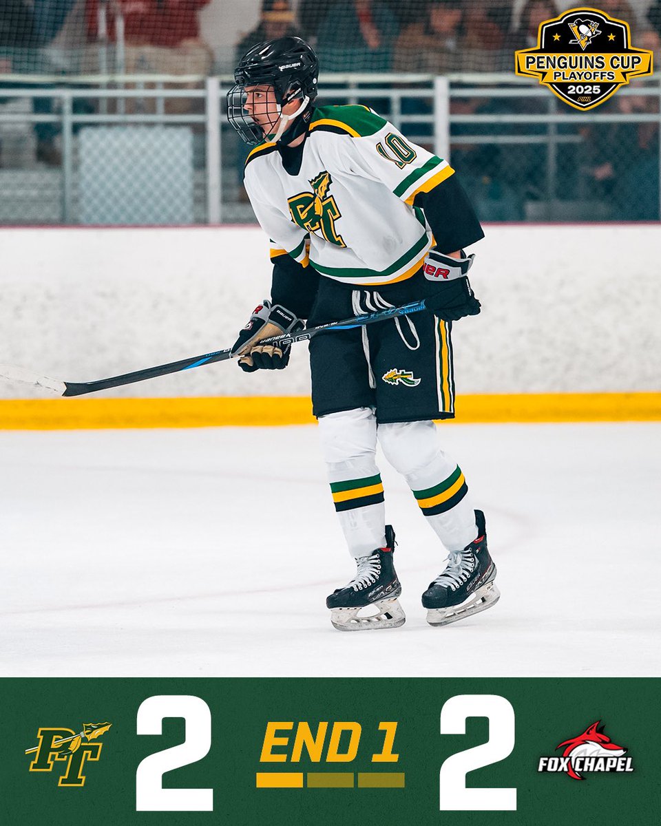 All tied up after the 1st period