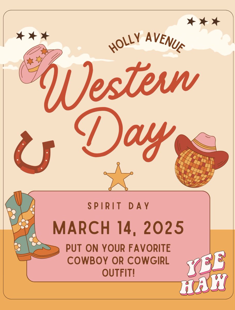 Friday, March 14th 🤠  
<a href="/HollyAvePTA/">HollyAvePTA</a>  <a href="/ArcadiaUnified/">Arcadia Unified</a>