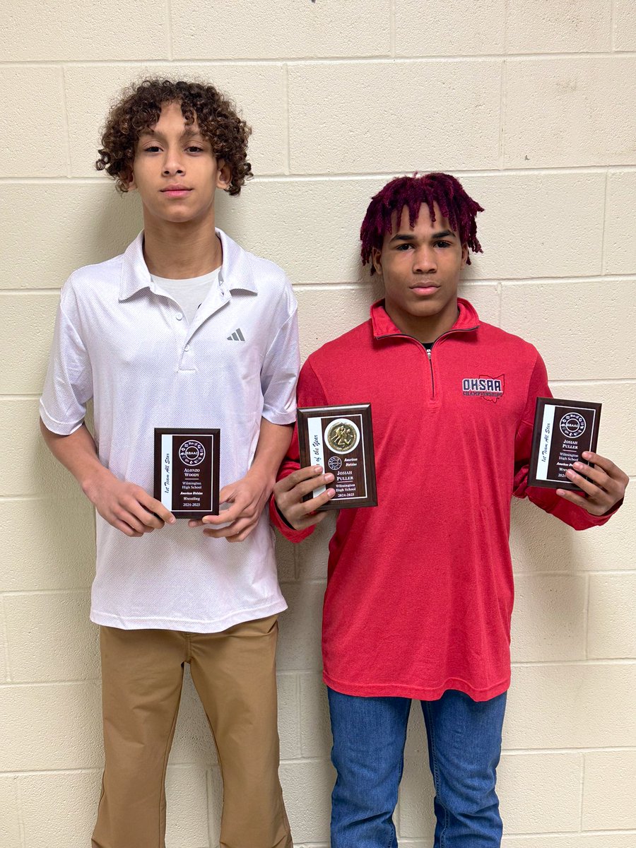 WHSCaneAD's tweet photo. Congratulations 1st Team Wrestling

Alonzo Woody
Jo Puller

Jo was also Wrestler of the Year in the SBAAC https://t.co/ybYpwJfZ5g
