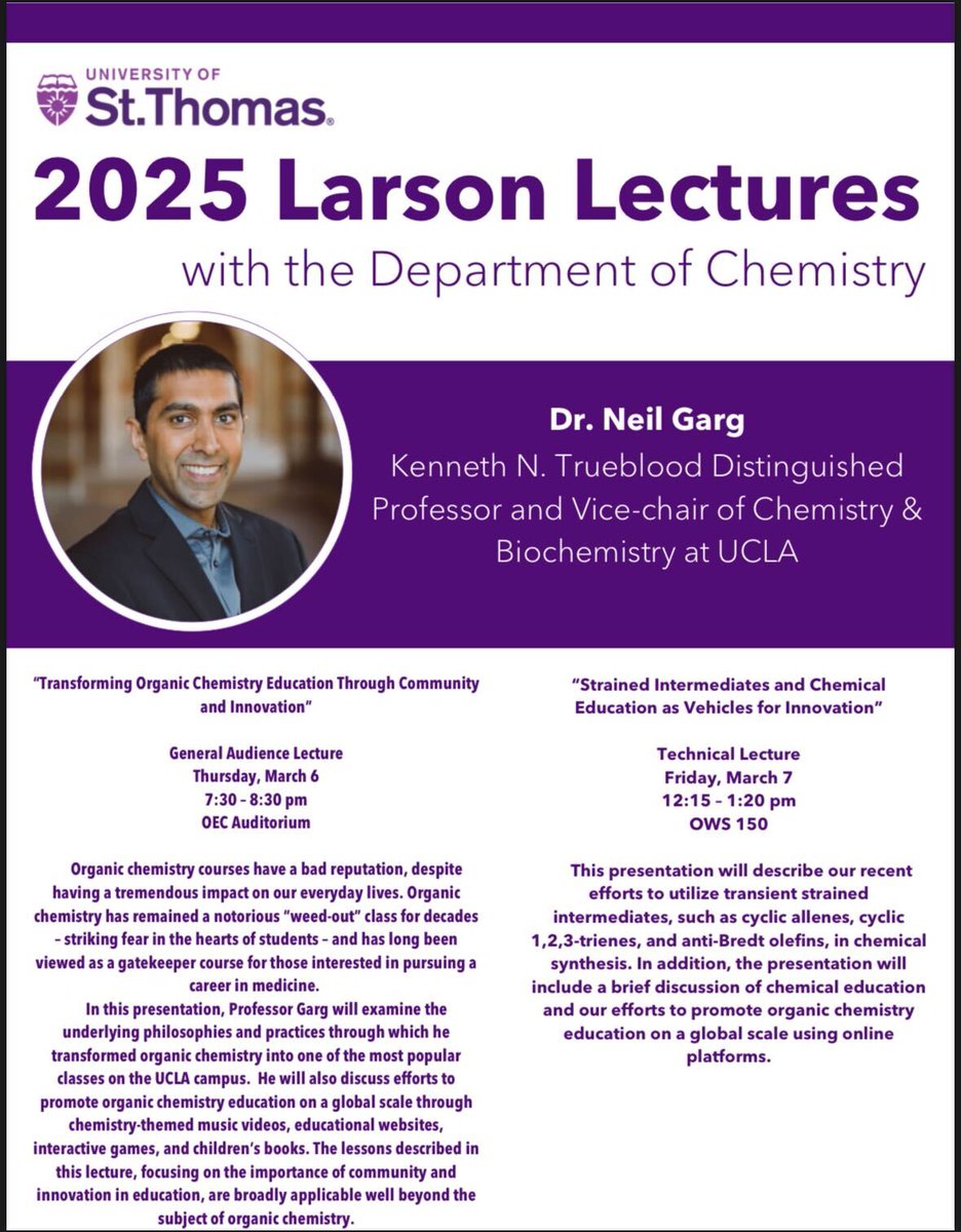 Ramirez Lab (@ramirezlab_) on Twitter photo The group made it to <a href="/GargLab/">Garg Lab UCLA</a>'s seminar "Transforming Organic Chemistry Education Through Community & Innovation" at <a href="/UofStThomasMN/">University of St. Thomas</a> last week! An amazing talk that covered the innovative chemical education resources developed <a href="/GargLab/">Garg Lab UCLA</a> <a href="/uclachem/">UCLA Chem & Biochem</a>. The group made it to <a href="/GargLab/">Garg Lab UCLA</a>'s seminar "Transforming Organic Chemistry Education Through Community & Innovation" at <a href="/UofStThomasMN/">University of St. Thomas</a> last week! An amazing talk that covered the innovative chemical education resources developed <a href="/GargLab/">Garg Lab UCLA</a> <a href="/uclachem/">UCLA Chem & Biochem</a>.