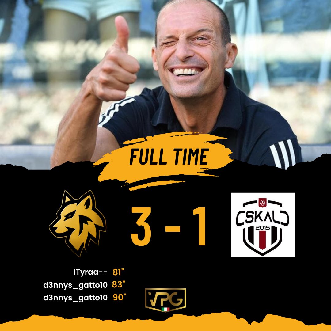 IIP WOLFREAL (@wolfrealesports) on Twitter photo FULL TIME! ๐กโซ๏ธ
๐|<a href="/VPGItaly/">VPG Italy ๐ฎ๐น</a>
๐ค|<a href="/OfficialCSKALC/">CSKALC๐ฎ๐น</a>
โ
|3-1
โฝ๏ธ|<a href="/ITyraa__/">ฮปฮนฮณฮฟฯฯฯฯ</a>
โฝ๏ธ|<a href="/d3nnys_gatto10/">Dennys Gatto</a>
โฝ๏ธ|<a href="/d3nnys_gatto10/">Dennys Gatto</a>
๐|<a href="/PORCITORE88/">PORCITORE88</a>
๐|<a href="/PORCITORE88/">PORCITORE88</a>
๐|<a href="/ITyraa__/">ฮปฮนฮณฮฟฯฯฯฯ</a>
<a href="/QuantumX__/">Quantum</a> <a href="/repostproclub/">Repostproclub</a> <a href="/pctransfermarkt/">๐ฎ๐น PRO CLUBS TRANSFERMARKT๐</a> <a href="/RTAllProClub/">RETWEET ALL PROCLUB</a> <a href="/ITIdiot_players/">Italian Idiot Players</a> FULL TIME! ๐กโซ๏ธ
๐|<a href="/VPGItaly/">VPG Italy ๐ฎ๐น</a>
๐ค|<a href="/OfficialCSKALC/">CSKALC๐ฎ๐น</a>
โ
|3-1
โฝ๏ธ|<a href="/ITyraa__/">ฮปฮนฮณฮฟฯฯฯฯ</a>
โฝ๏ธ|<a href="/d3nnys_gatto10/">Dennys Gatto</a>
โฝ๏ธ|<a href="/d3nnys_gatto10/">Dennys Gatto</a>
๐|<a href="/PORCITORE88/">PORCITORE88</a>
๐|<a href="/PORCITORE88/">PORCITORE88</a>
๐|<a href="/ITyraa__/">ฮปฮนฮณฮฟฯฯฯฯ</a>
<a href="/QuantumX__/">Quantum</a> <a href="/repostproclub/">Repostproclub</a> <a href="/pctransfermarkt/">๐ฎ๐น PRO CLUBS TRANSFERMARKT๐</a> <a href="/RTAllProClub/">RETWEET ALL PROCLUB</a> <a href="/ITIdiot_players/">Italian Idiot Players</a>