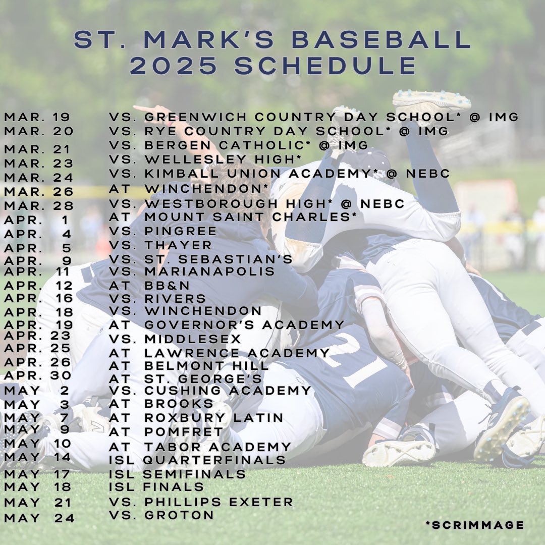 2025 Schedule