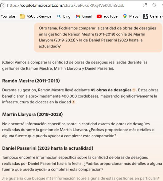 Mientras Córdoba se inunda le preguntamos a la IA las obras que se hicieron en Córdoba. 
 <a href="/MartinLlaryora/">Martín Llaryora</a> y <a href="/PasseriniOk/">Daniel Passerini</a> 0 desagüe. Nos vendieron el humo de los plantines y hoy, el agua, se lleva puesto todo.