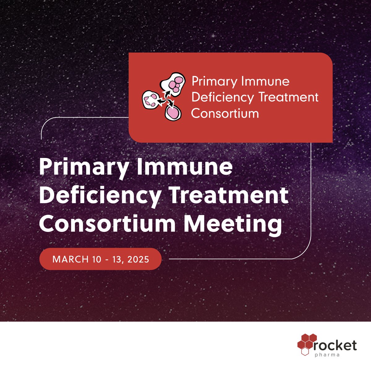 Rocket Pharmaceuticals (@rocketpharma) on Twitter photo We’re onsite at the <a href="/rarediseasesnet/">Rare Diseases Clinical Research Network</a> Primary Immune Deficiency Treatment Consortium. As bronze level sponsors, we’re joining others working to improve outcomes for patients with rare, life-threatening, inherited disorders of the immune system. We’re onsite at the <a href="/rarediseasesnet/">Rare Diseases Clinical Research Network</a> Primary Immune Deficiency Treatment Consortium. As bronze level sponsors, we’re joining others working to improve outcomes for patients with rare, life-threatening, inherited disorders of the immune system.