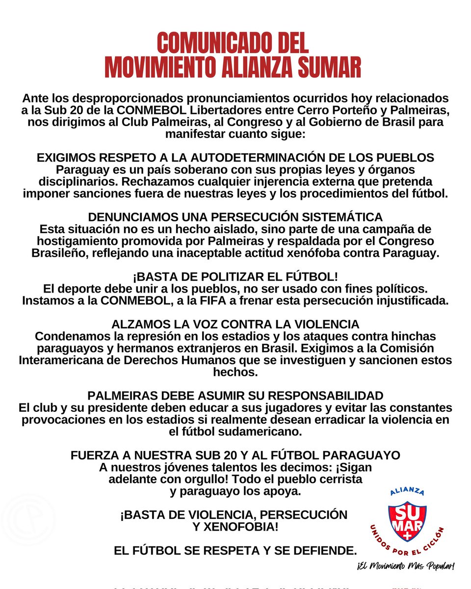 Comunicado Oficial del Movimiento SUMAR
#LaGranJugada