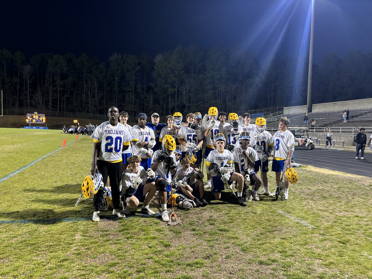 MikeTett's tweet photo. ⁦Boys from G-Town with a hard fought win tonight 10-9 over Corinth Holders Pirate Lacrosse!⁦@GarnerLacrosse⁩ @GarnerAthletics⁩ #trojans4life https://t.co/7KTo5rTEER