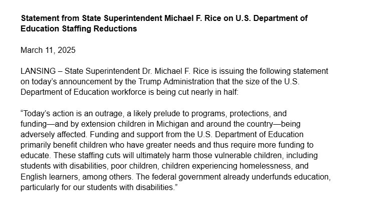 Michigan Dept of Ed tweet media