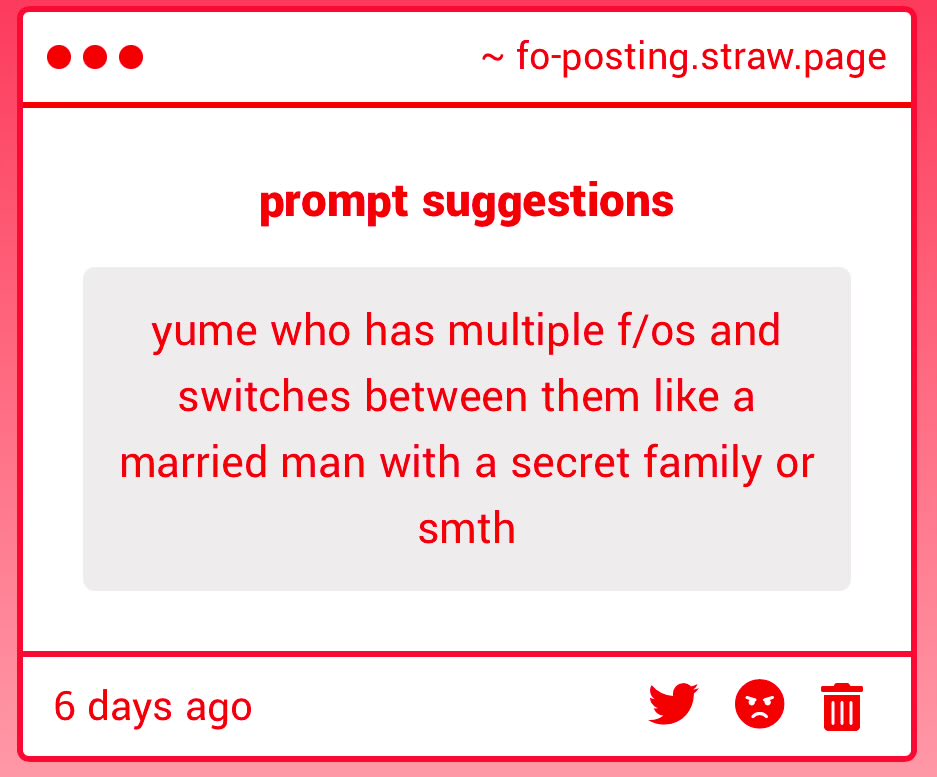 foposting's tweet image. ✨
submission!