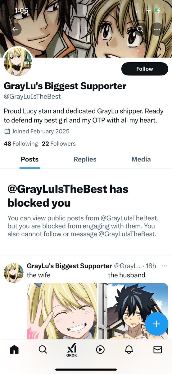 thealphalion123's tweet image. Delusional graylu fan blocks me again because they spread lies πππ