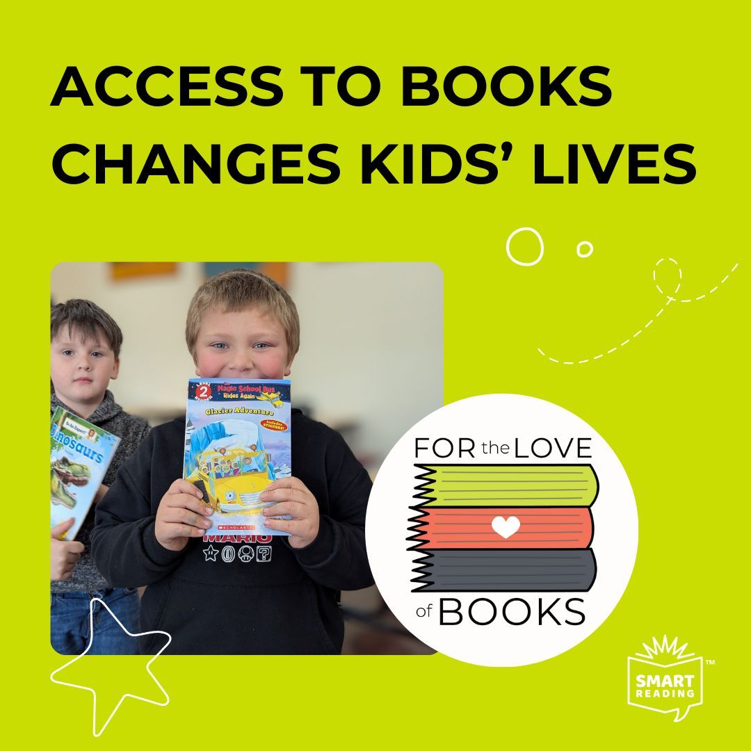 Access to books changes kids’ lives. Each month, kids at SMART choose 2 books to add to their personal libraries. Kids literally jump up and down on book day!

Join our For the Love of Books campaign and help spark joy and opportunity for Oregon kids! buff.ly/lNw4EWi