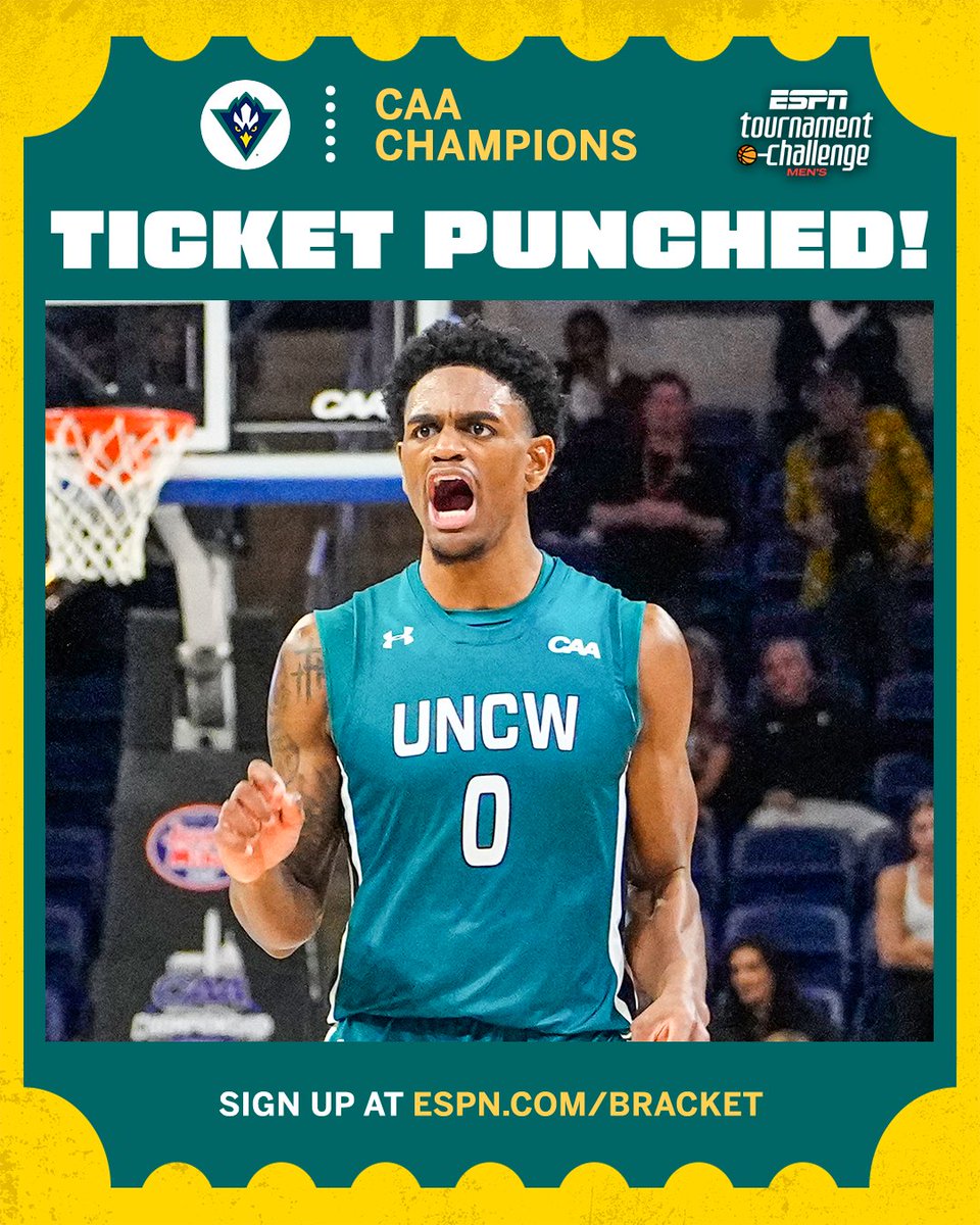 THE SEAHAWKS ARE DANCING 🕺 

UNC Wilmington is going back to the men's NCAA tournament for the first time in 8 years‼️