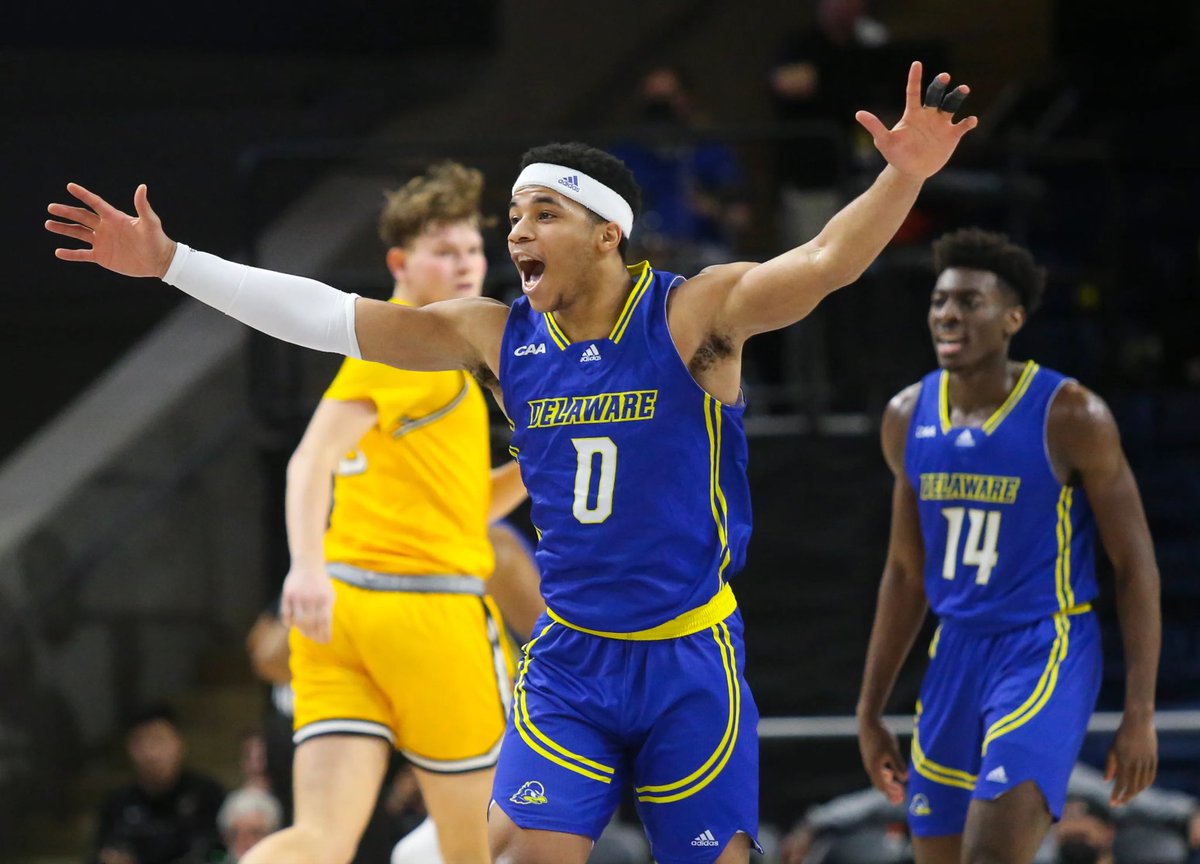 Shoutout to the Delaware Blue Hens 🫡

UD was 1-11 in their 12 games before the CAA Tournament.

They proceeded to win four games in four days and upset No. 1 Towson.

Tonight, they took No. 2 UNCW to the wire and had five guys play almost the entire game.

What a run 🍀
