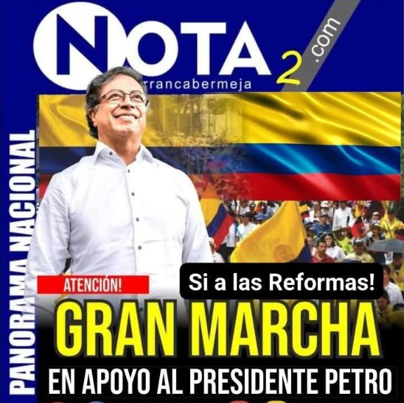 XPost1A's tweet photo. Sí a las Reformas del gobierno del Presidente @petrogustavo https://t.co/uzipQBSRIq