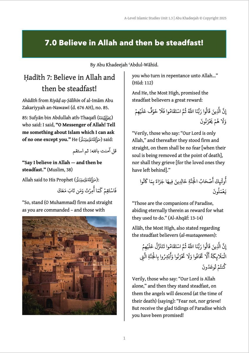 Abu Khadeejah Islamic Studies (@studyislamak) on Twitter photo Alhamdulillāh, <a href="/AbuKhadeejahSP/">Abu Khadeejah SP</a> taught 13 pages of study notes to the A-Level class yesterday covering three important topics in Islam in a two-hour lesson with a short break in-between―so may Allāh reward our students. We'll take new applicants from 1st July 2025, inshā'-Allāh. Alhamdulillāh, <a href="/AbuKhadeejahSP/">Abu Khadeejah SP</a> taught 13 pages of study notes to the A-Level class yesterday covering three important topics in Islam in a two-hour lesson with a short break in-between―so may Allāh reward our students. We'll take new applicants from 1st July 2025, inshā'-Allāh.