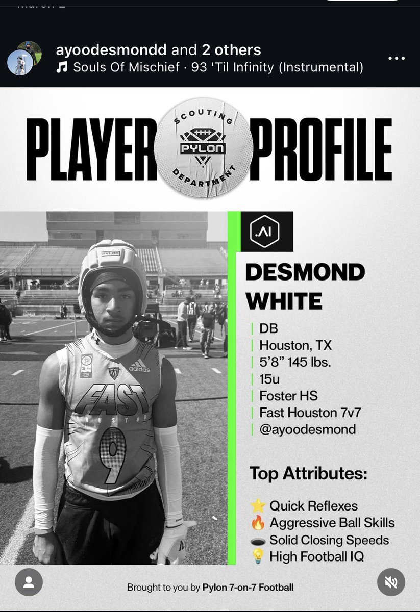 Desmond White (@ayoodesmond12) on Twitter photo Enjoyed my time at the Pylon Tournament in Houston. Thank you <a href="/Pylon7on7/">Pylon 7on7 Football</a> for the recognition.
<a href="/ForwardAthletes/">Forward Performance Athletes</a> <a href="/CoachKGranger/">Kalieb Granger</a> <a href="/CoachPrince16/">Sebastian Prince</a> @MalikBoynton2 <a href="/PrepRedzoneTX/">Prep Redzone Texas</a> <a href="/JButler_210/">Josh Butler</a> <a href="/Marchen44/">On Da Marc Sports🏈</a> <a href="/Fast7v7/">FAST Houston</a> <a href="/mikefeacher/">Mike Feacher</a> <a href="/_RL_Martin/">R.L. Martin</a> <a href="/TXTopTalent/">TX TOP TALENT</a> @tdrecruits <a href="/DemetricDWarren/">Demetric D. Warren</a> Enjoyed my time at the Pylon Tournament in Houston. Thank you <a href="/Pylon7on7/">Pylon 7on7 Football</a> for the recognition.
<a href="/ForwardAthletes/">Forward Performance Athletes</a> <a href="/CoachKGranger/">Kalieb Granger</a> <a href="/CoachPrince16/">Sebastian Prince</a> @MalikBoynton2 <a href="/PrepRedzoneTX/">Prep Redzone Texas</a> <a href="/JButler_210/">Josh Butler</a> <a href="/Marchen44/">On Da Marc Sports🏈</a> <a href="/Fast7v7/">FAST Houston</a> <a href="/mikefeacher/">Mike Feacher</a> <a href="/_RL_Martin/">R.L. Martin</a> <a href="/TXTopTalent/">TX TOP TALENT</a> @tdrecruits <a href="/DemetricDWarren/">Demetric D. Warren</a>