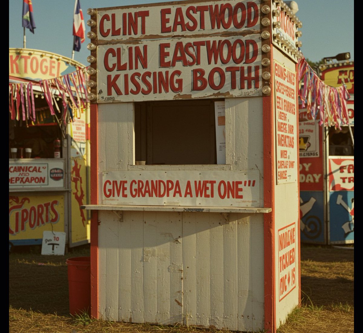Didn’t have time to check it out, but Clint Eastwood had a kissing booth set up on Congress… #SXSW2025