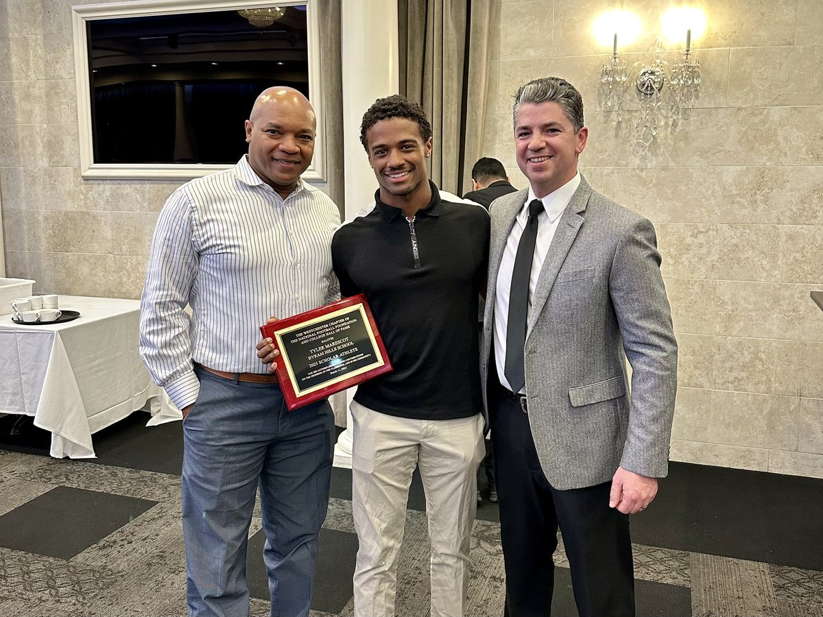 Byram Hills Football (@byramfb) on Twitter photo Capping a 4-year varsity career including All-Section, All-State, ConEd, & All-LoHud honors, Tyler Marescot was awarded the prestigious Golden Dozen Award by the <a href="/NFFNetwork/">National Football Foundation</a>. Golden Dozen honorees are among the highest performing scholar athletes in the country. Capping a 4-year varsity career including All-Section, All-State, ConEd, & All-LoHud honors, Tyler Marescot was awarded the prestigious Golden Dozen Award by the <a href="/NFFNetwork/">National Football Foundation</a>. Golden Dozen honorees are among the highest performing scholar athletes in the country.
