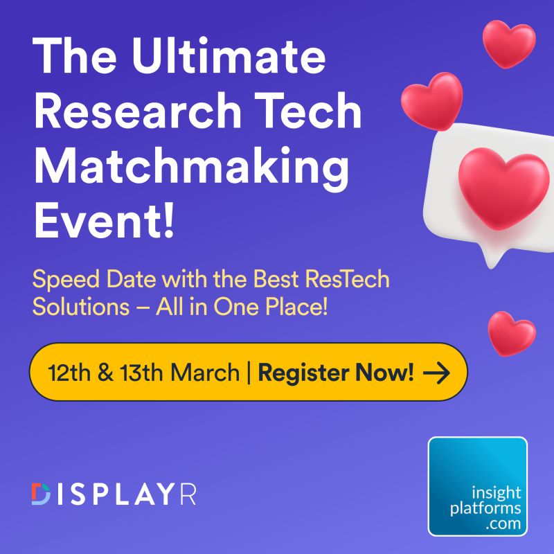 Join us for the Virtual Speed Dating Event by Insight Platforms a unique opportunity for buyers of research technology —all under one virtual roof. Register here: insightplatforms.com/summits/virtua…