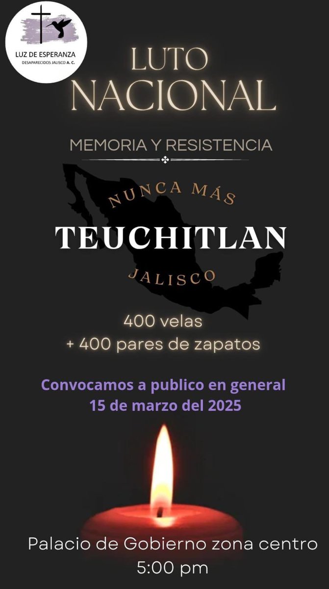 azucenau's tweet photo. #Relevante | El colectivo Luz de Esperanza convoca a luto nacional el 15 de marzo tras el hallazgo de crematorios clandestinos en Teuchitlán, Jalisco https://t.co/1nnX6bONwc