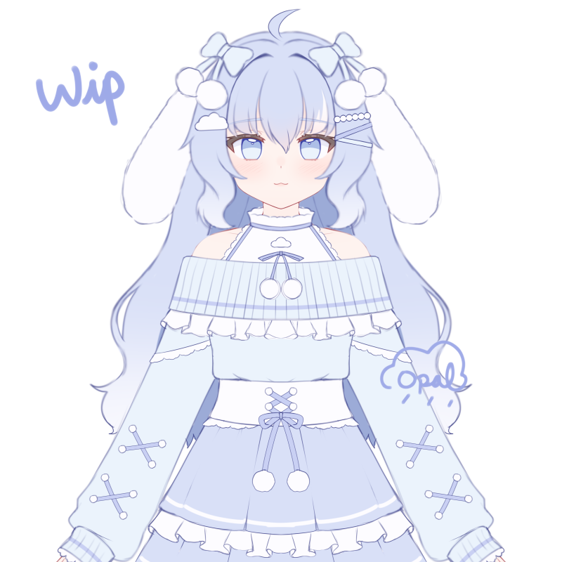 Opalynn_'s tweet image. WIP adoptable 🩵☁️