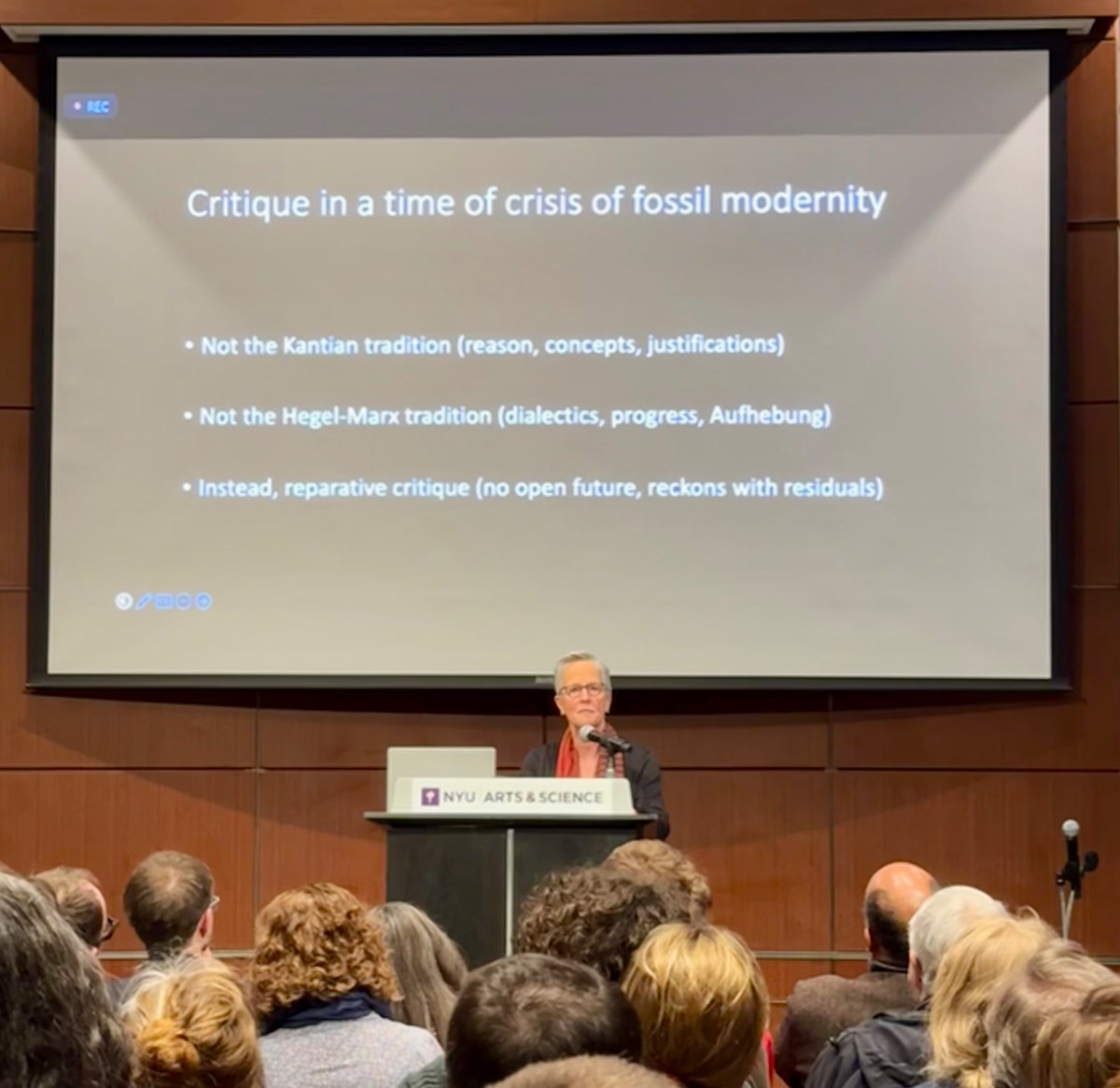 Wendy Brown delivers the Tony Judt lecture at <a href="/RemarqueNYU/">Remarque Institute at NYU</a> on how “reparative democracy” requires new modes of “reparative critique.” Liberal democracy may well be an exhausted political form, she said, and part of the right’s recent success is owed to its readiness to admit it.