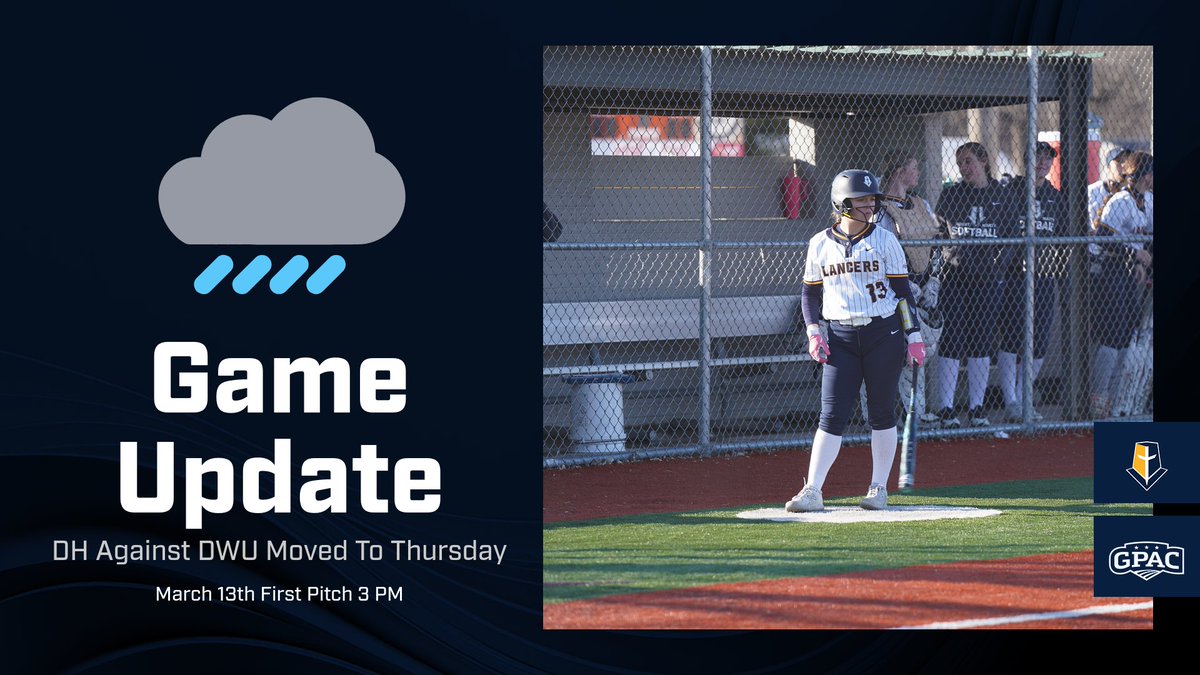 Mount Marty will now host DWU on Thursday in GPAC action. The DH will start at 3 PM.