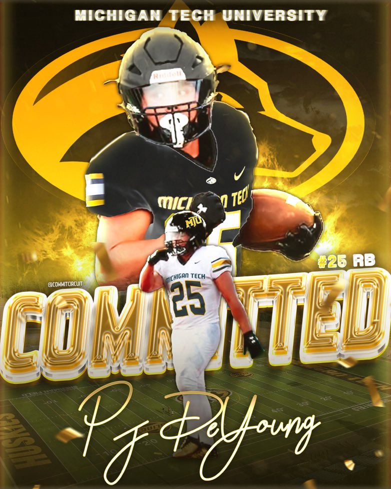 Beyond excited to announce my commitment to <a href="/MTUFB/">Michigan Tech Football</a>! Thank you God for this amazing opportunity! Proverbs 3: 5-6
Ready to work 💪 #gohuskies
<a href="/CoachDonnelly21/">Michael Donnelly</a> <a href="/DanMettlach/">Dan Mettlach</a> <a href="/Philbrath/">Phillip Milbrath</a> <a href="/CommitCircuit/">COMMIT CIRCUIT</a> <a href="/FootballPawPaw/">PawPawFootball</a> <a href="/TheD_Zone/">The D Zone</a> <a href="/PrepRedzoneMI/">Prep Redzone Michigan</a> <a href="/CoachKevion/">Kevion McDonald</a> <a href="/matthewehler/">Matthew Ehler</a> <a href="/SWMFBR/">Southwest Michigan Football Report</a>