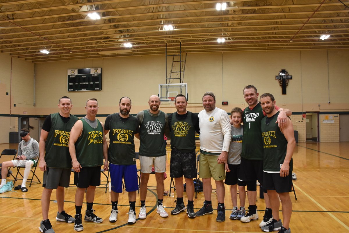 PiusXAlumni's tweet photo. This last weekend, the 20th annual Alumni Basketball Tournament was held. We had another great turnout with about 165 players!

Congratulations to the following classes winning their division championships:
Thunder - 2017
Green - 2015
Bolt - 2002 https://t.co/hvdFle3EK7