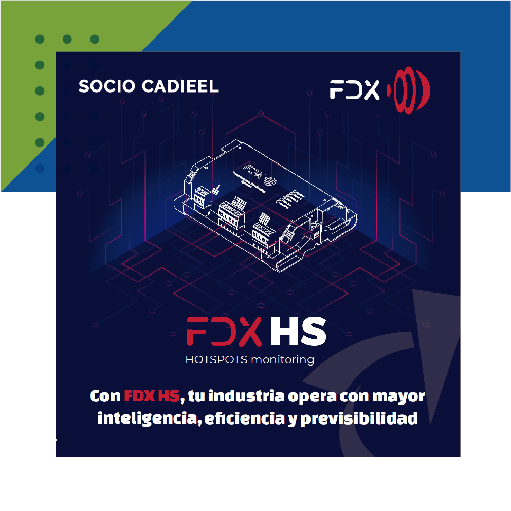 ¡Optimiza tu industria con FDX HS!
El sistema de monitoreo de puntos calientes de FDX Ingeniería previene accidentes, reduce costos y anticipa fallas, mejorando la eficiencia y seguridad. Ideal para instalaciones eléctricas y grandes motores.
🔗 Más info: n9.cl/m99u15