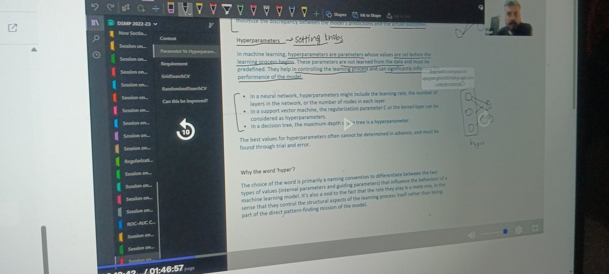 iAJAYY42's tweet image. Learning hyper parameter tuning 💤
#tuning #hyperparameter #campusx