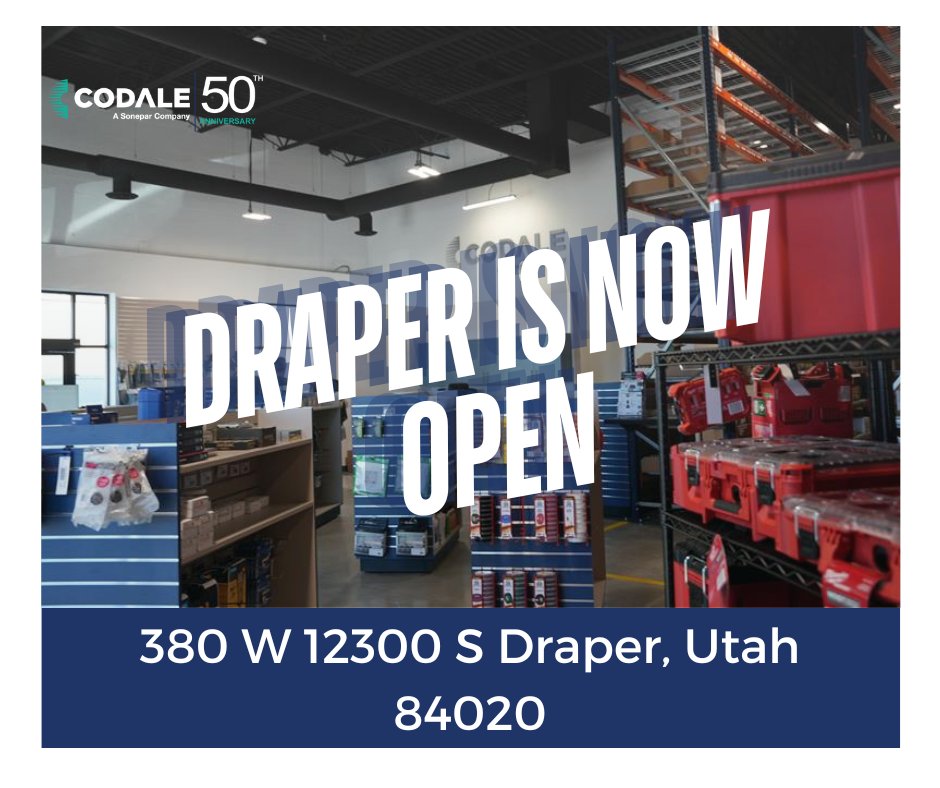 CodaleElectric's tweet image. ⚡ We're Growing! ⚡
Exciting news—our newest branch in Draper, Utah is now open! 🎉 Stop by today and experience our top-notch service, expert knowledge, and the best in electrical solutions.
🔌Visit us &amp;amp; see why our knowledge is electric!⚡
#NowOpen #DraperUT #ElectricalExperts