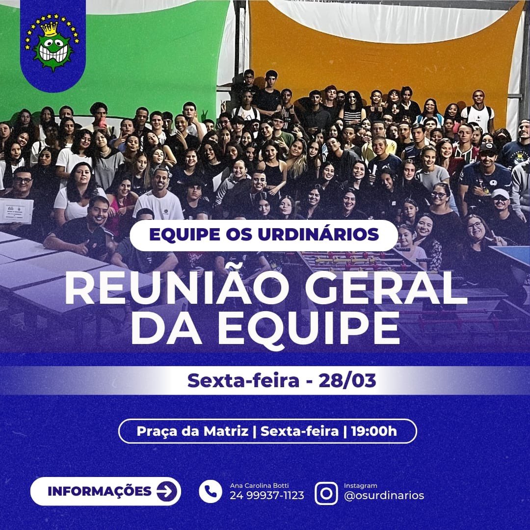 osurdinarios's tweet photo. Oi, Vamo? 

Nossa reunião já tem data marcada, mamoneiros! 

Contamos com a a presença de todos vocês lá 💙💚🚀 https://t.co/6iDxAmqWys
