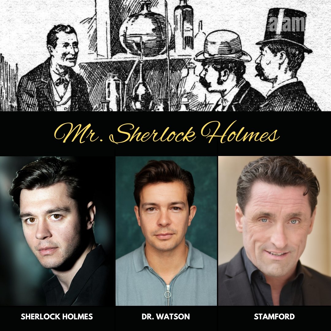 Introducing #DougieCarter as #DrWatson &amp; #DanielTaylor as #Stamford in #MrSherlockHolmes.

Based on the first chapter of #AStudyInScarlet.

Our commitment to authenticity means this adaptation will stay 100% true to #ConanDoyle's original writing — nothing added, nothing removed.