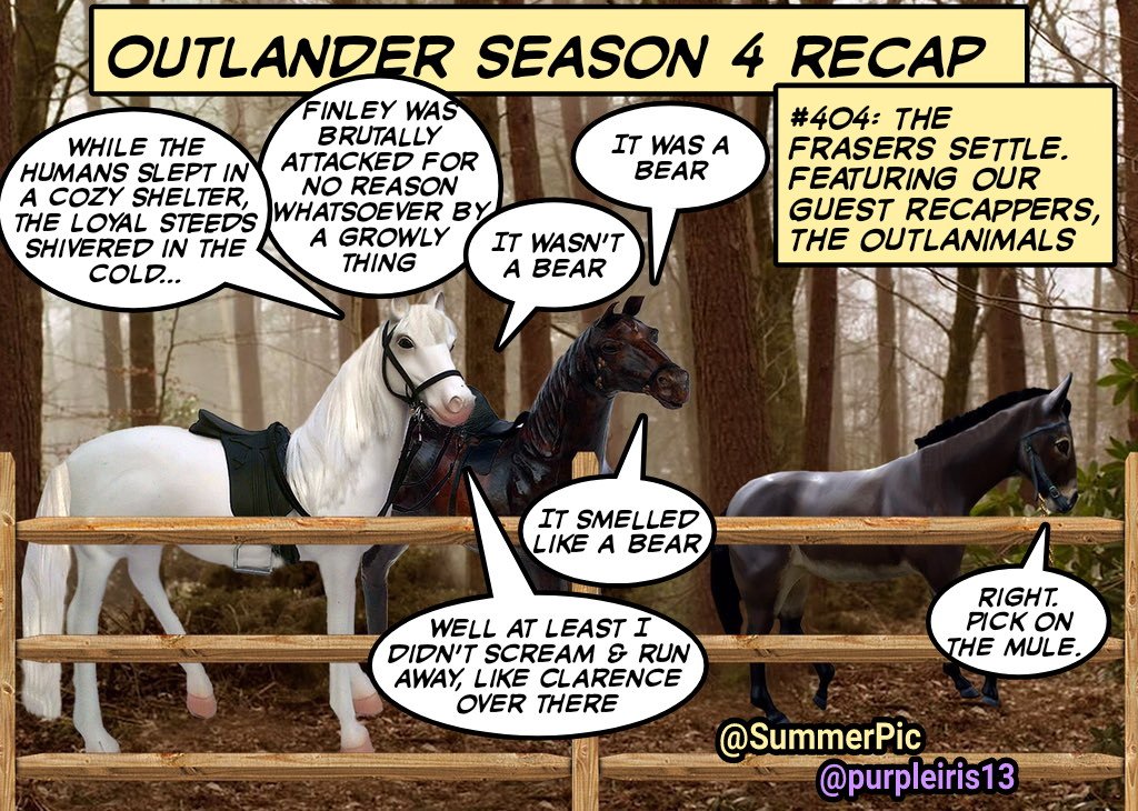 Here is a Miscellaneous Equine #Outlander Rerun from @pupleiris13; #Finley #Travis @ClarenceFraser @Barbara_Schnell <a href="/HORSE_NATION/">Horse Nation</a>