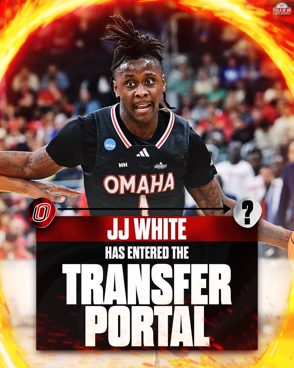 Omaha senior guard JJ White will enter the transfer portal, his agent Paolo Zamorano told The Field of 68. 

White helped lead the Mavericks to the NCAA tourney while averaging 13.7 points and 4 assists and shooting 44 percent from 3 this past season