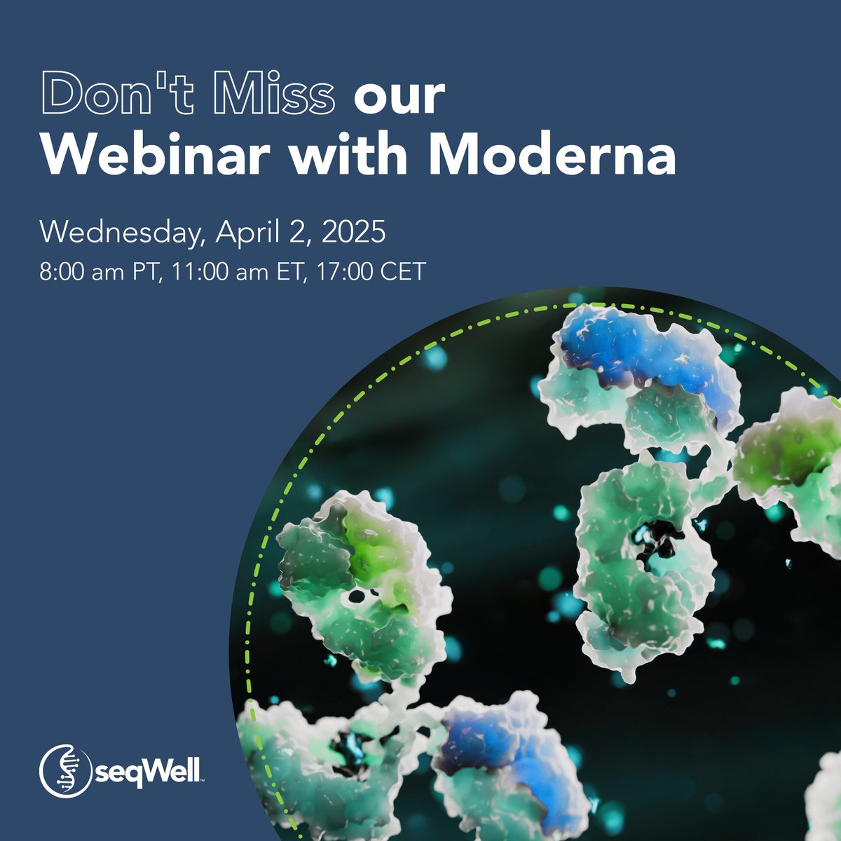 Don’t miss out! Join #seqWell and #Moderna experts to discover how #NGS is transforming antibody development &amp; manufacturing. Secure your spot for the #webinar now!
 
 hubs.ly/Q03dwxSj0