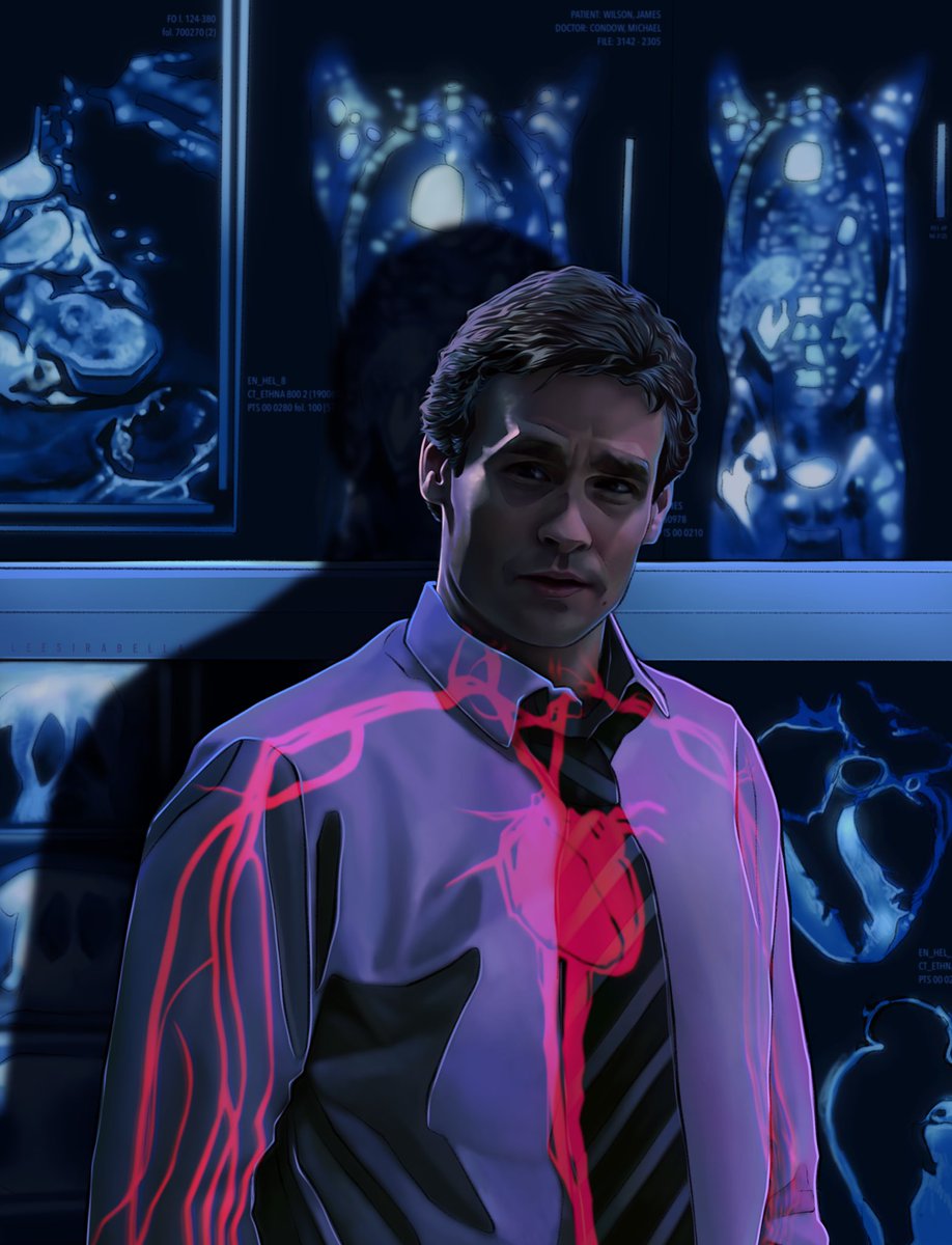 loathsomecowboy's tweet image. I never posted the matching drawing, Wilson’s Heart 🩻🫀