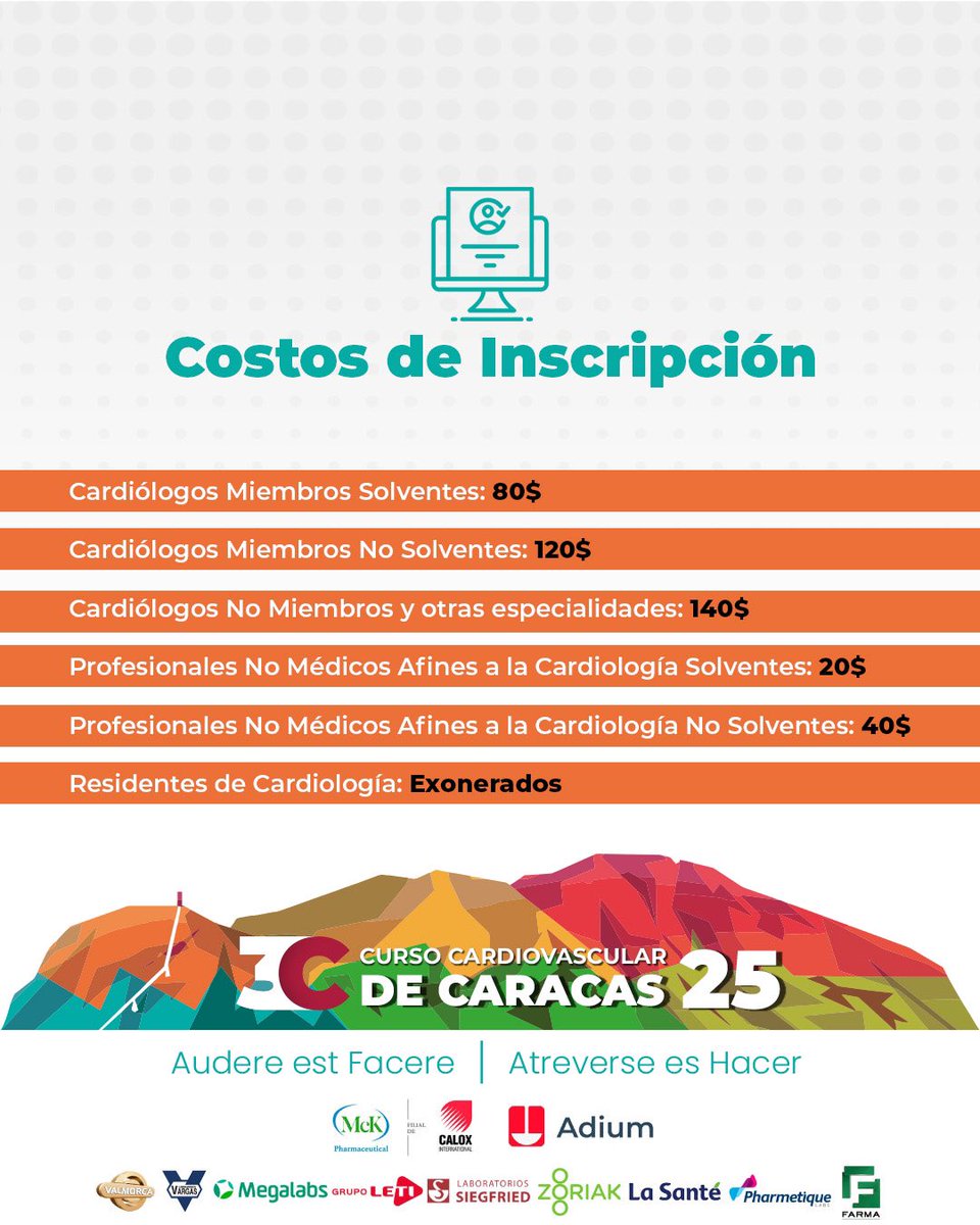 💳 ¡Inscripciones abiertas para el 3C! 💳

Prepárate para vivir dos días de máximo dinamismo e interacción académica, con los expertos que están marcando la pauta en la cardiología contemporánea

📍 Hotel Eurobuilding, Caracas
📅 24 y 25 de abril

#SVC #3C #3CCaracas2025
