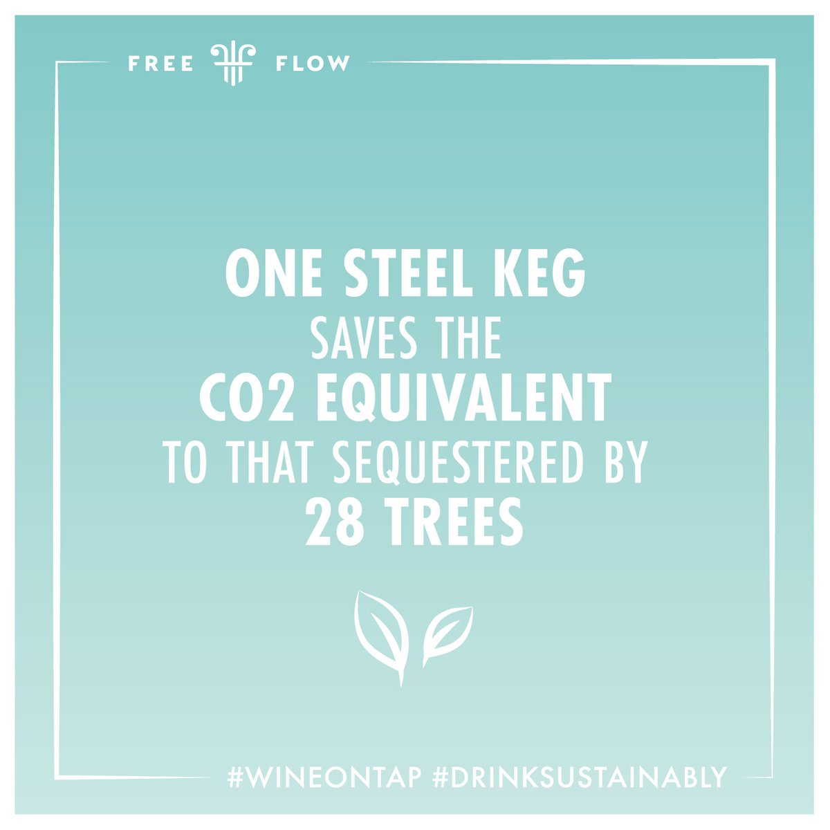 FreeFlowWines's tweet image. Sustainability fact of the month 🌱

#wineontap #drinksustainably #zerowaste