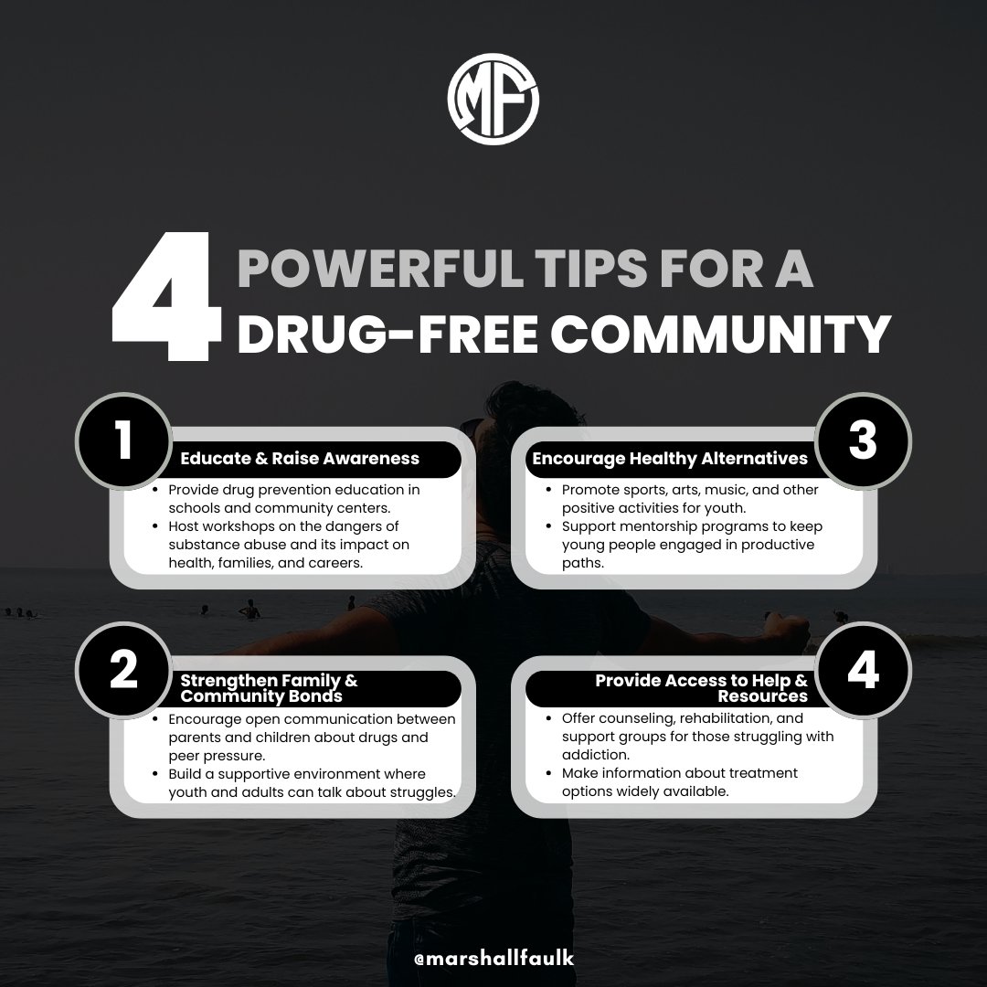 A strong community is a drug-free community. By educating, supporting, and providing resources, we can create a positive environment where individuals thrive without substance abuse. Together, we can empower the next generation to make healthier choices.