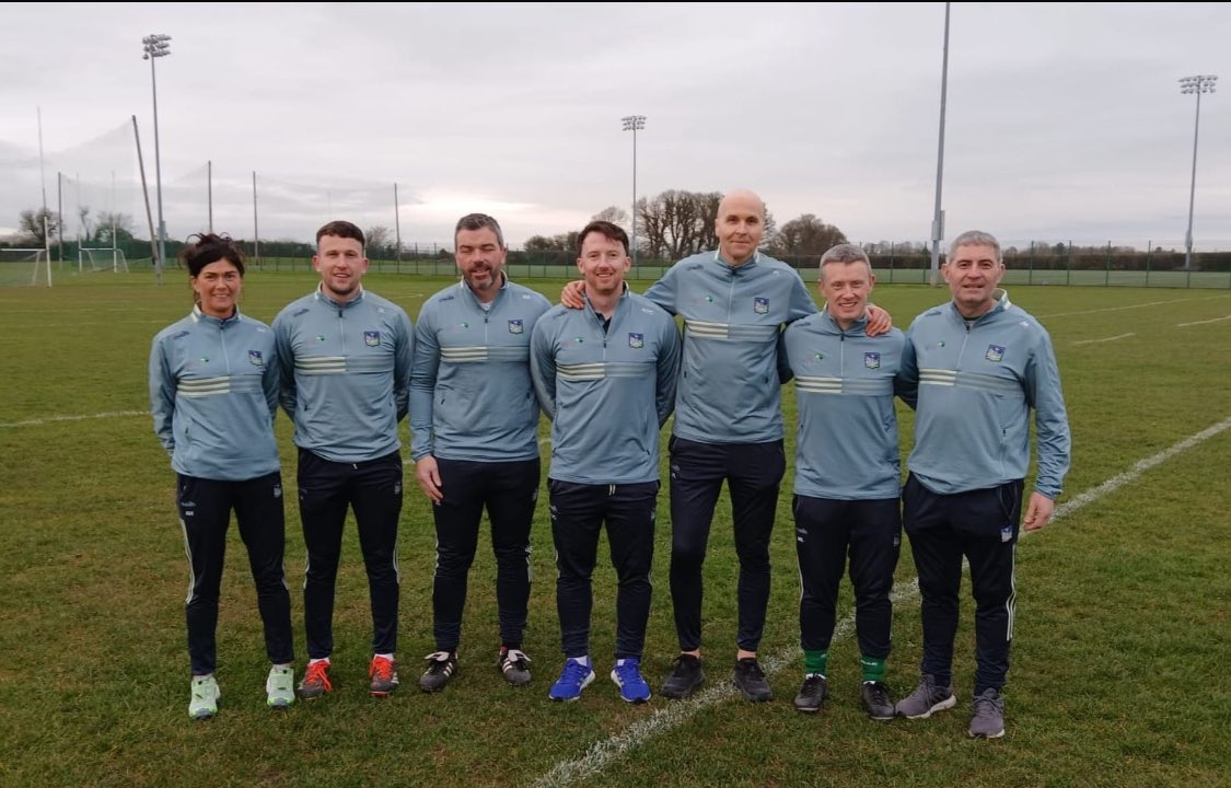 Minor Football Management team 2025 - Angela Hogan (Physio), Davy Lyons(Coach), Bill Supple(Coach), Aodhán O’Connor(Coach), Peter Lavin(Lead Coach), Michael Lenihan (Manager), John Francis Murphy(Coach)
