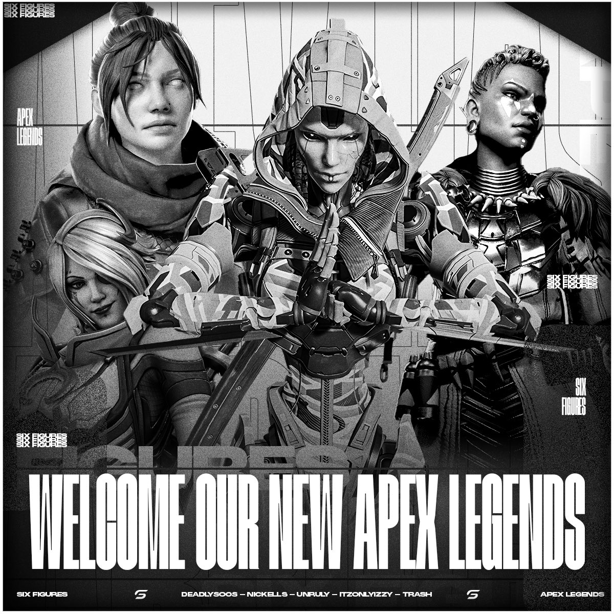 Your new Apex predators have arrived 🏔️

<a href="/ItzOnlyIzzy/">ItzOnlyIzzy</a> 
<a href="/Nickel_TV/">Nickells</a> 
<a href="/Deadlysoos/">Deadly</a> 

coach: <a href="/AyyeUnruly/">Unruly</a> 
analyst: <a href="/WaitIamTrash/">Trash</a> 

#6FApex