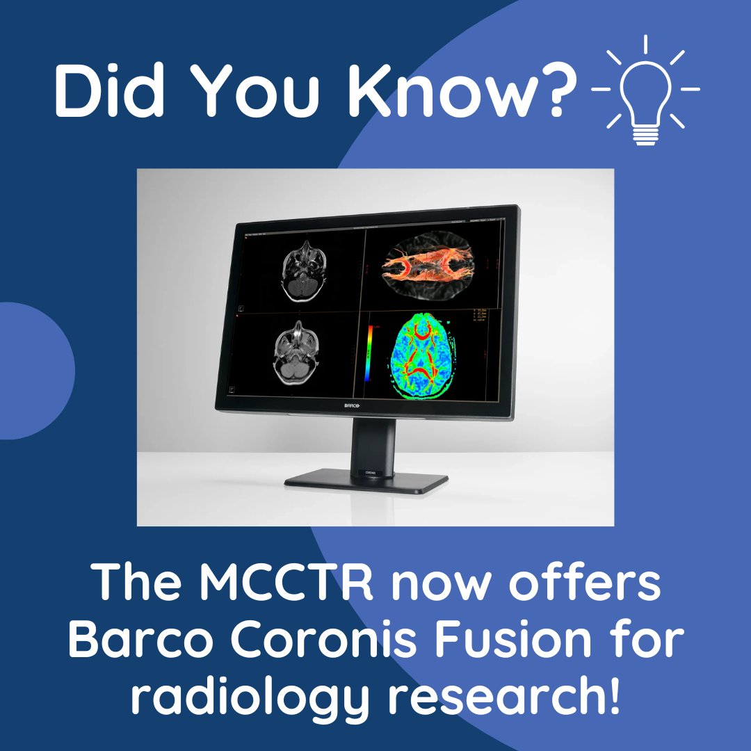 MS Center for Clinical and Translational Research (@ummc_mcctr) on Twitter photo Did You Know? The MCCTR now offers the Barco Coronis Fusion 6MP Medical Display System! Coronis Fusion features smart image-enhancing abilities and clinical workflow tools. For more info on equipment availability, contact Dr. Candace Howard (cmhoward@umc.edu). Did You Know? The MCCTR now offers the Barco Coronis Fusion 6MP Medical Display System! Coronis Fusion features smart image-enhancing abilities and clinical workflow tools. For more info on equipment availability, contact Dr. Candace Howard (cmhoward@umc.edu).