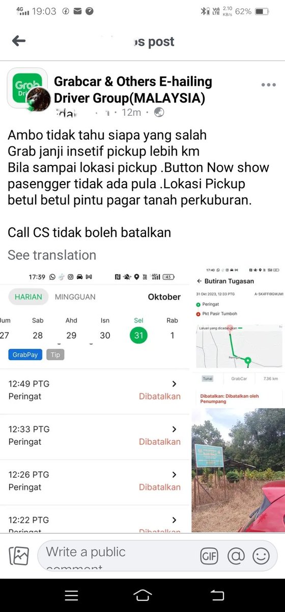 Maveric86247178's tweet photo. @anbuthot @GrabMY There r hidden charges such as tolls, parking, entryway lane etc. Do scrutinize the receipts thoroughly although Crappie 💩 com doesn't provide fully itemized statement. Ain't much for damn to deceitfully brag or mislead "Super app". https://t.co/tMcHnyWOuX