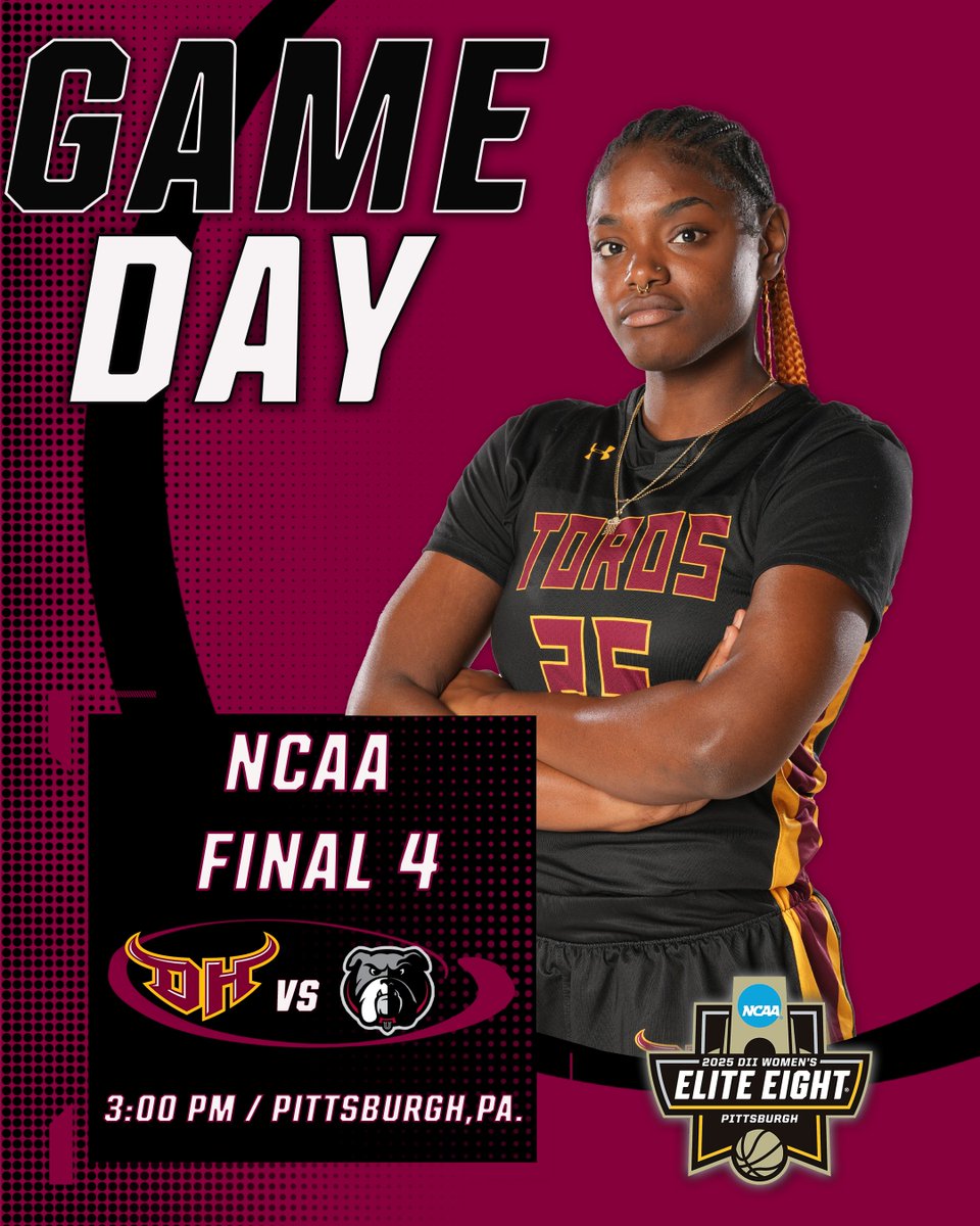 FINAL FOUR Alert! 🚨

<a href="/CSUDHwbb/">CSUDHwbb</a> remains on the East Coast and ready to battle in the NCAA DII Final Four against Union University.

⏰ - 3 PM PST
🏟️ - UPMC Cooper Fieldhouse
📍-  Pittsburgh, PA
📺 -  shorturl.at/7aVhS (on ESPN +)
📊- shorturl.at/54JU0

Let’s Go Toros