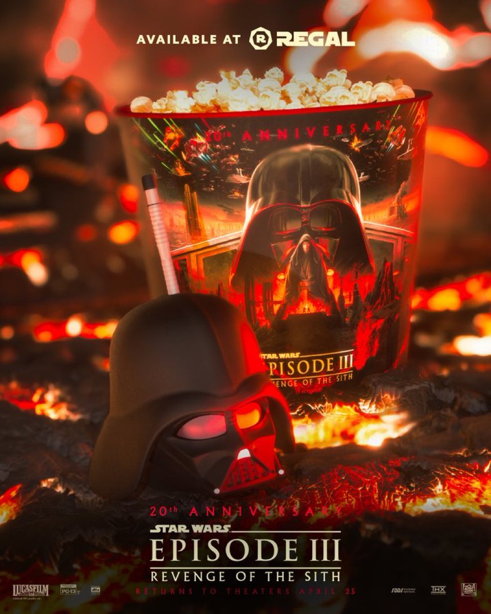 A Darth Vader helmet cup will be released in Regal theaters to celebrate the 20th anniversary of ‘REVENGE OF THE SITH’
