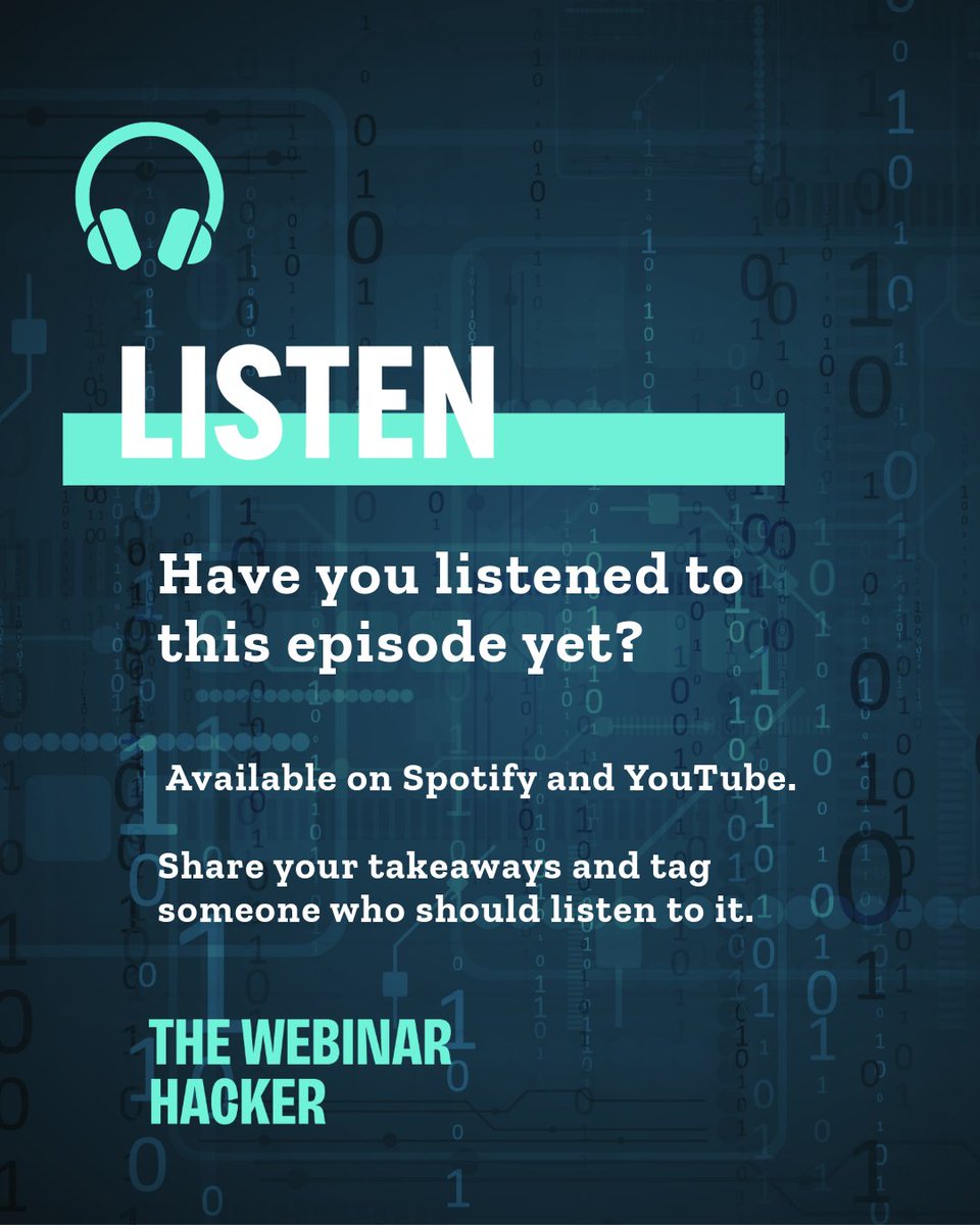 🎙️ In Episode 2 of The Webinar Hacker with Duyen Truong, discover how to communicate strategically without compromising key information.
💡 Learn practical techniques and frameworks to optimize your communication.
 📌 Available on Spotify and YouTube.
 🔗
