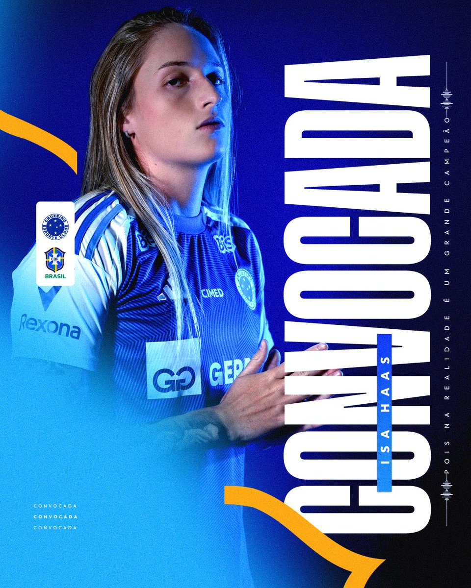 Cruzeiro Feminino 🦊 (@cruzeirofem) on Twitter photo ISA HAAS É SELEÇÃO! 🇧🇷
Nossa zagueira também foi convocada para os amistosos da Seleção Brasileira contra os Estados Unidos no dia 5 de abril, em Los Angeles, e no dia 8, em San José.
Parabéns, Isa! Que seja mais uma convocação de muito sucesso vestindo a amarelinha 🦊💙 ISA HAAS É SELEÇÃO! 🇧🇷
Nossa zagueira também foi convocada para os amistosos da Seleção Brasileira contra os Estados Unidos no dia 5 de abril, em Los Angeles, e no dia 8, em San José.
Parabéns, Isa! Que seja mais uma convocação de muito sucesso vestindo a amarelinha 🦊💙