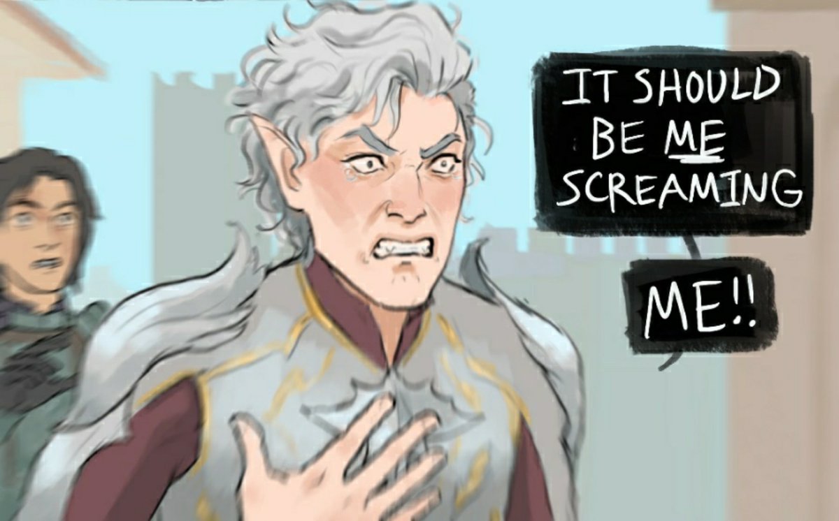 ElesirArt's tweet image. Found this tweet I had bookmarked and had to draw it
#Astarion #BaldursGate3